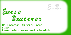 emese mauterer business card